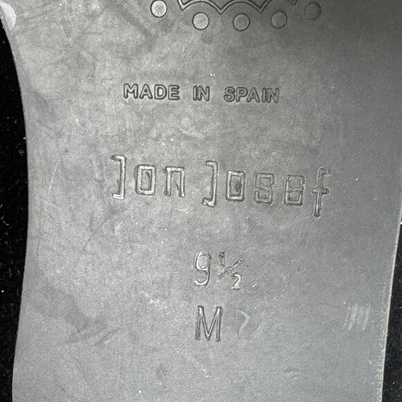 Jon Josef Velvet Gold embroidered Cat loafers Black Made in Spain Womens 9 1/2 - Picture 8 of 9